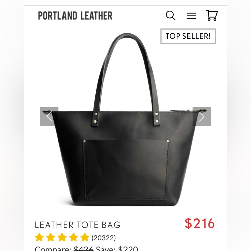 Portland Leather Goods leather tote